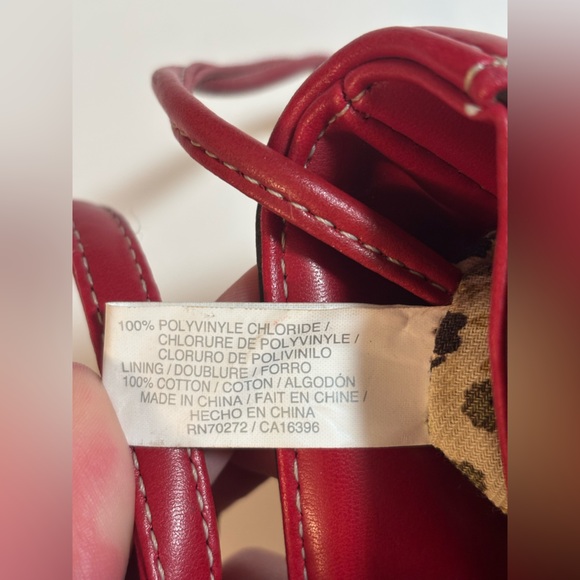 Liz Claiborne Satchel Shoulder Bag, Gray with Red trim Purse - Picture 7 of 16